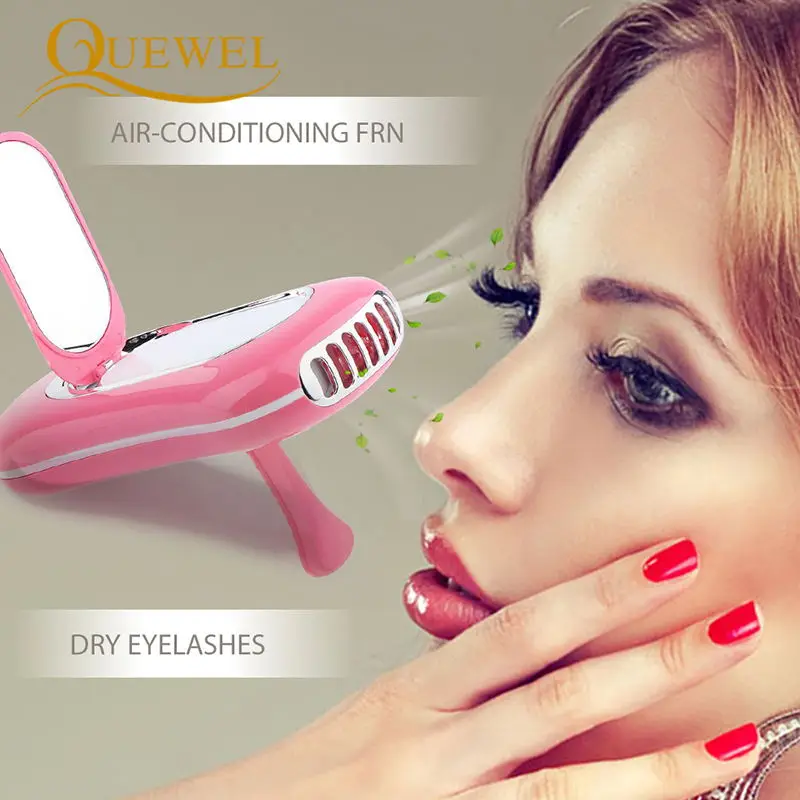 Сушилка для наращивания ресниц Quewel мини USB вентилятор портативный ручной