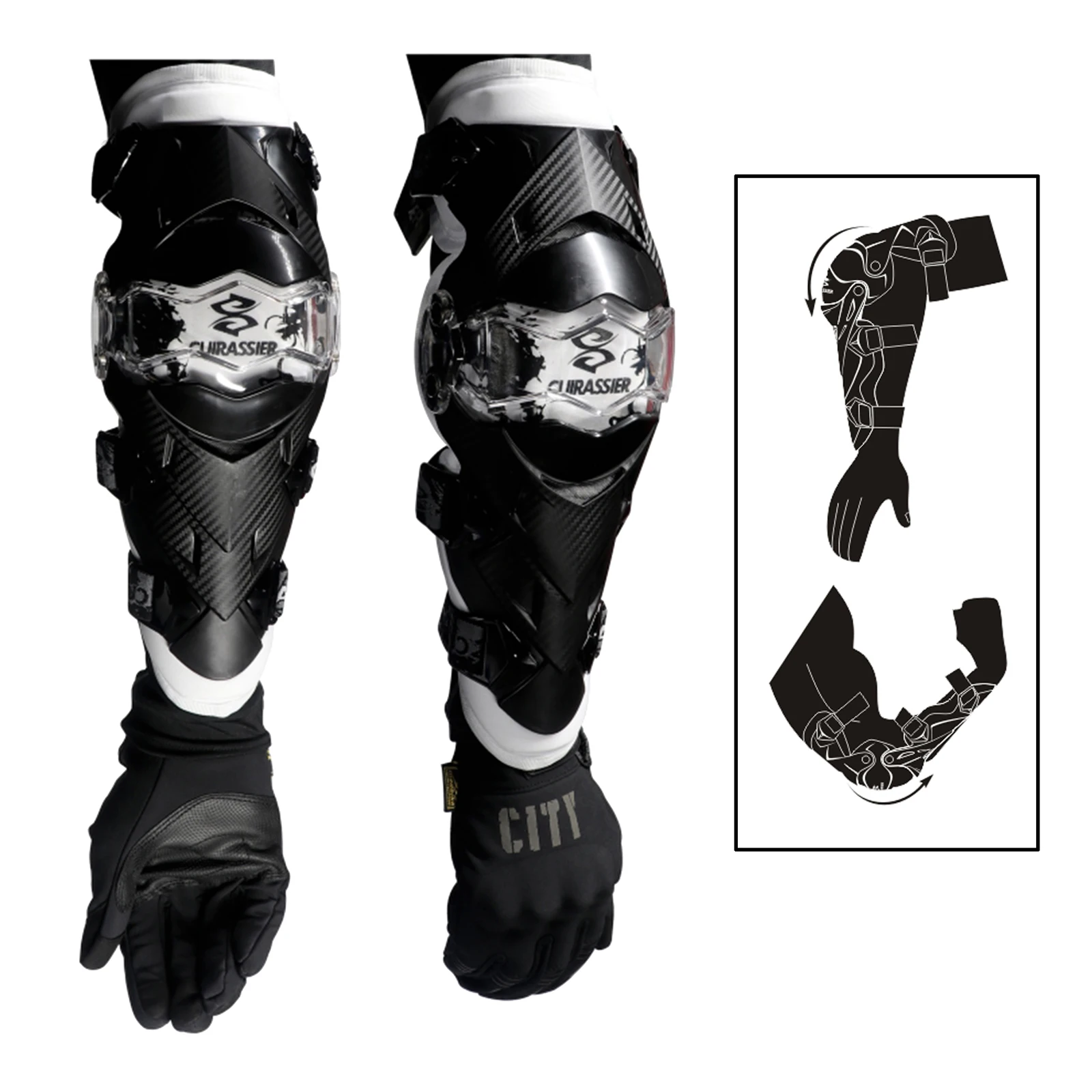 Cuirassier E09 Motorcycle Elbow Protector Guards Motocross Dirt Bike MTB Protection Pads ( 1 Pair) | Автомобили и мотоциклы