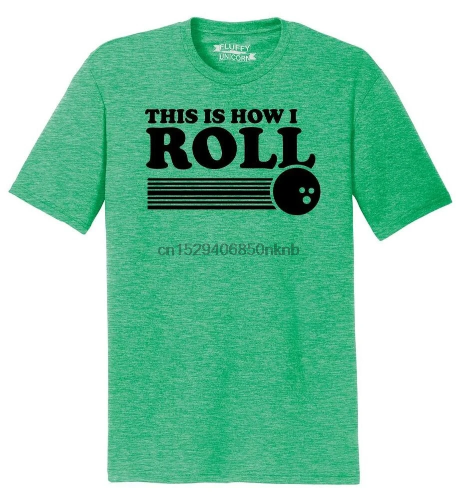 Мужская забавная рубашка для боулинга из мультфильма Вот как я катаюсь |