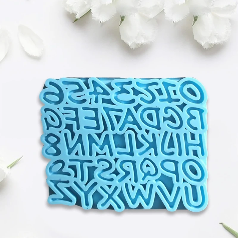 

English Letters Number Pendant Casting Silicone Mould DIY Crafts Jewelry Making Tools Alphabet Epoxy Resin Mold