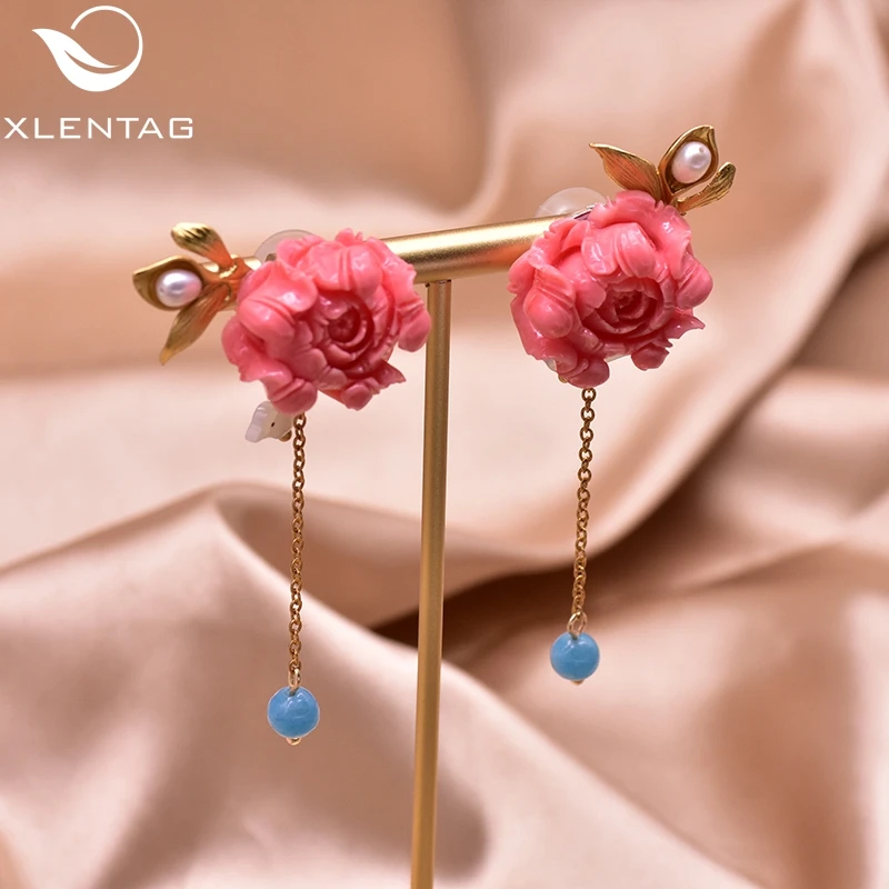 XlentAg серьги с натуральным жемчугом Серебряные 925s женские аксессуары Свадебные