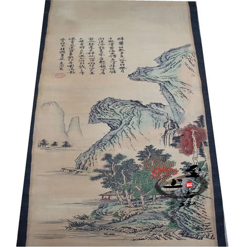 Hina окрашенные фрески античной каллиграфии каллиграфия комната фэн-шуй десять