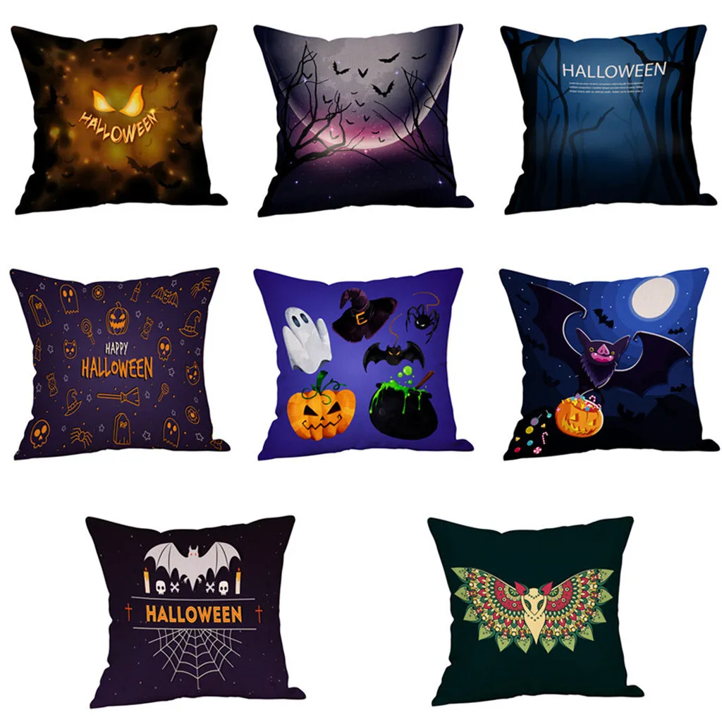 Новый брендовый осенний чехол для подушки из полиэстера Хэллоуина Чехол на