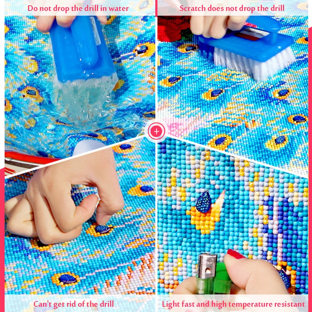 Набор для алмазной живописи алмазная 5D мозаика в виде павлина животного вышивка