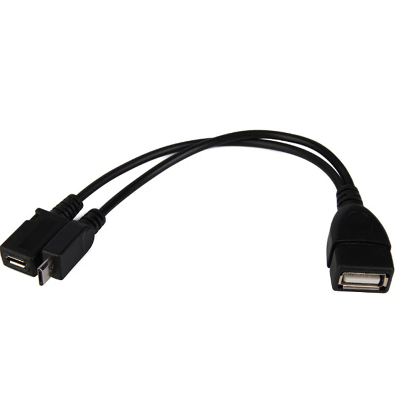2 в 1 OTG микрокабель хоста Мощность Y сплиттер адаптер USB к Micro 5 Pin Мужской Женский