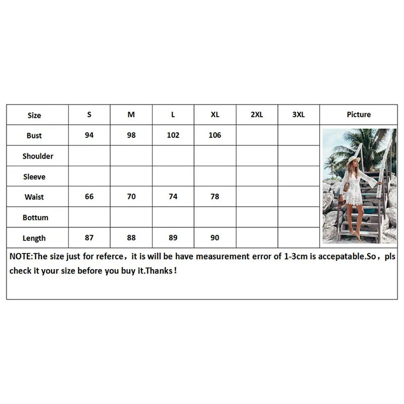 

Bikini Blouse Hollow Swimsuit Blouse Long Section White Blouse Tunic Kaftan Beach Dress Hollow Out Swimsuit Cover-Ups Swim Wear