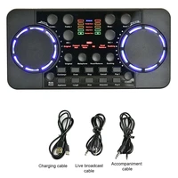 v300 pro live streaming sound card 10 sound effects bluetooth compatible 4 0 audio interface mixer for phone pc