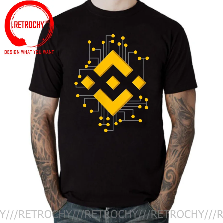 Binance монет (мини) Футболка рубашка криптовалюта футболка крутой Биткоин ЦП