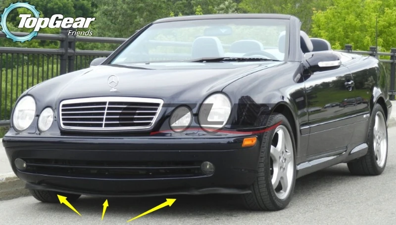 Дефлектор бампера для Mercedes Benz CLK C208 A208 C209 A209 C207 A207 1996 ~ 2016/передний спойлер тюнинга