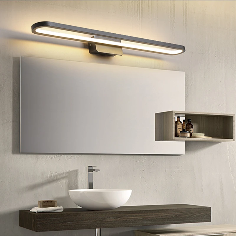 

Bathroom Light Fixture LED Mirror Light 40-70cm 17W/29W AC110-240V Modern Cosmetic Acrylic Wall Lamp Sconce White/Black Color