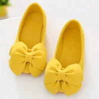 kids bowtie moccasin loafers spring autumn girls princess sweet shoes casual bow knot soft childrens suede shoes toddler shoes