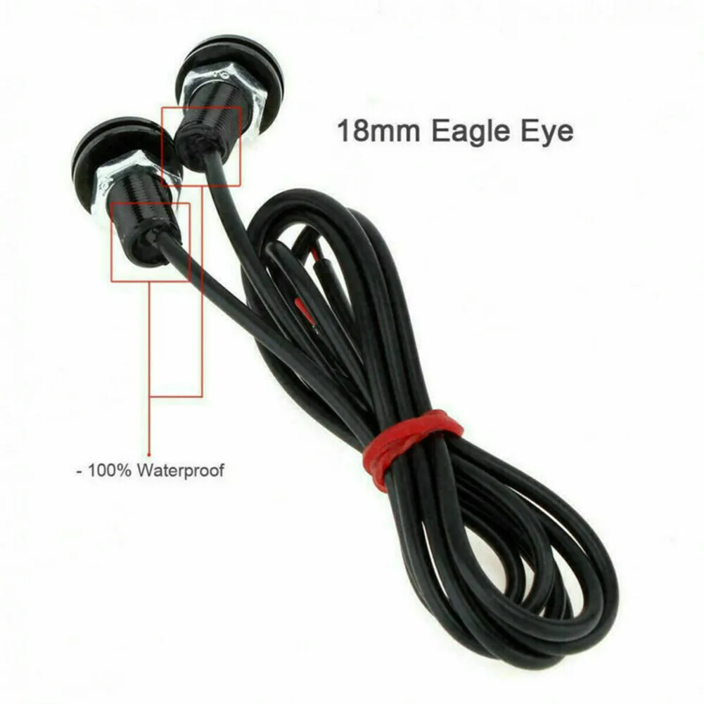 

10pcs Eagle Eye Light 12V Amber Backup Car LED Tail/Head Turn Signal 18mm