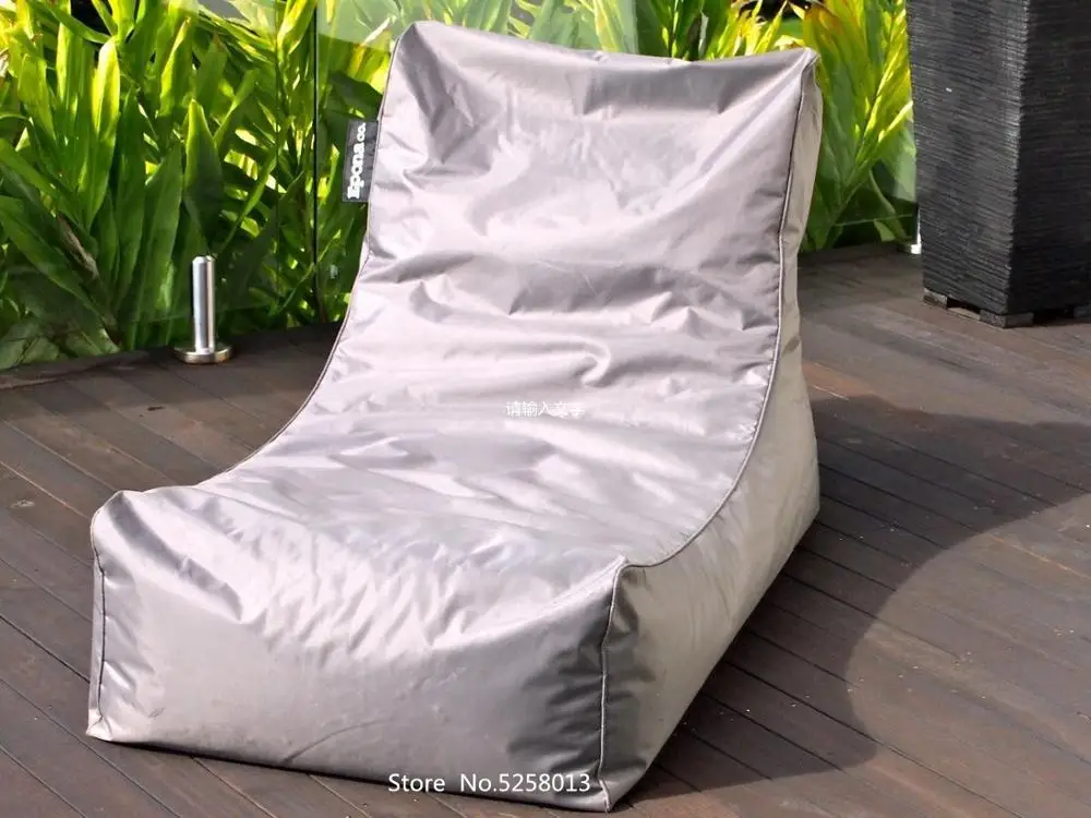 light grey Открытый пляж Расслабляющий кресло мешок, гостиная темно-серый beanbag диван - Цвет: light grey