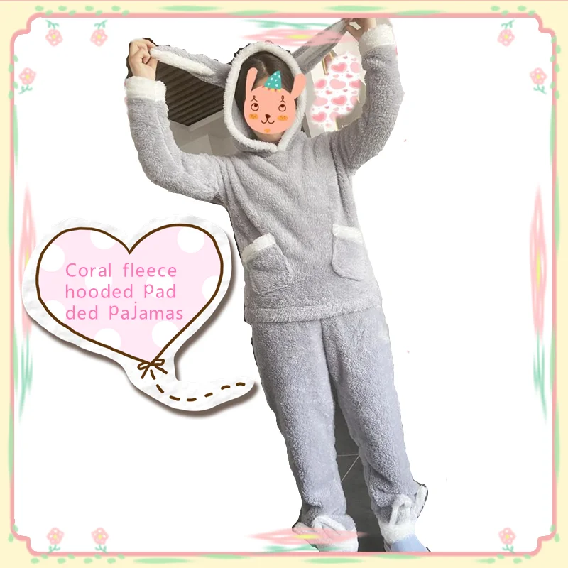 

Promotional Pajamas Spring Cotton Pajamas Set, Winter Coral Fleece Warm Suit, Summer Cotton Pajamas Sleep Tops Pijamas Women