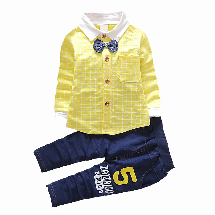 Детская одежда комплекты для мальчиков из 2 предметов хлопковая маленьких Одежда