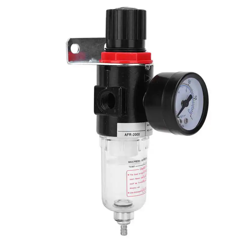 BSP 1/4 дюймовый воздушный фильтр регулятор давления с кронштейном 0 10 бар для