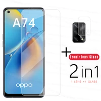 2 5d screen protector for oppo a74 clear glass for oppo a74 tempered glass protective phone film for oppo a74 camera lens film