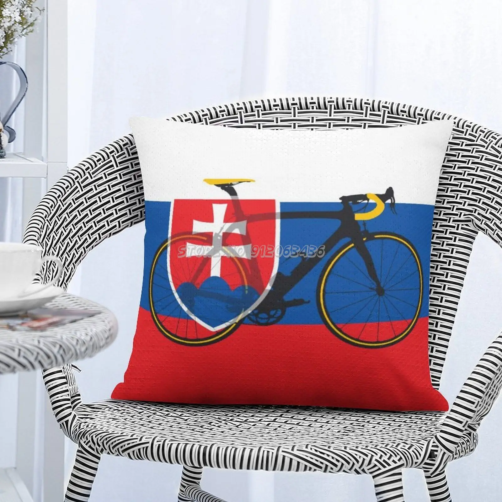 Флаг для велосипеда Словакия (большая выделка) блестящая подушка чехол наволочка