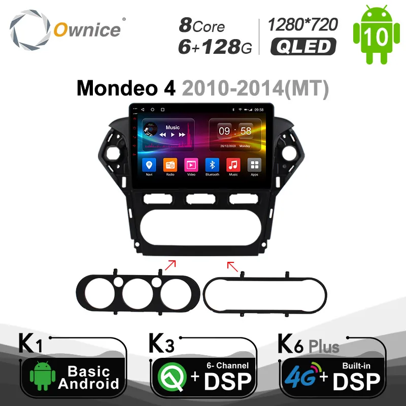 6G + 128G Ownice Octa Core Android10.0 автомобильный 2 Din Радио DVD GPS Navi для Ford Mondeo 4 2010 2014 DSP 4GLTE SPDIF