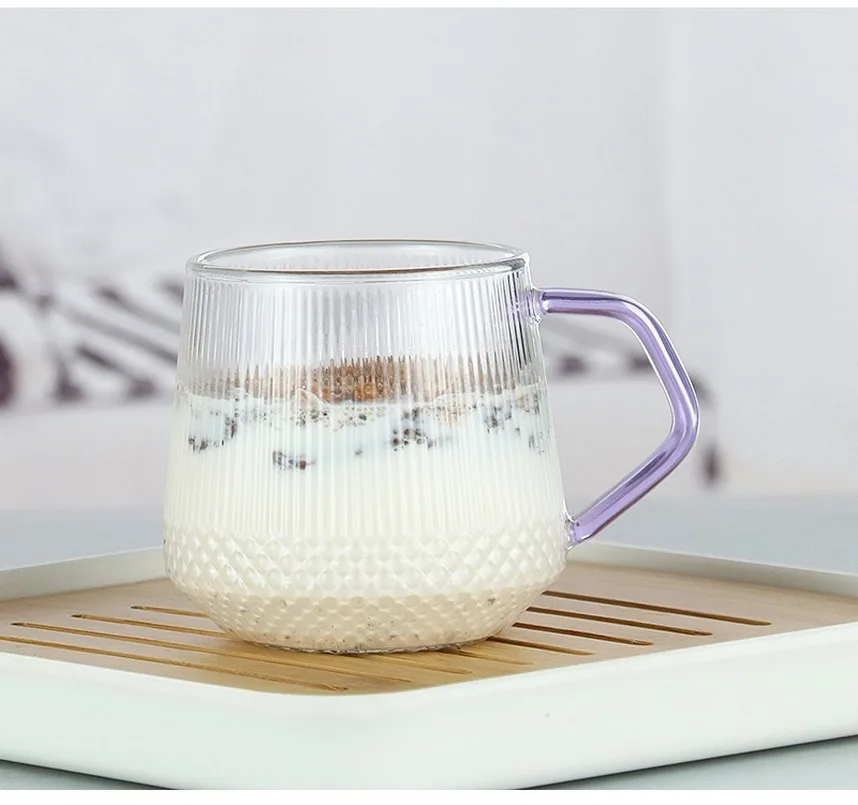 

Texture Mug Coffee Mug Glass Water Mug Home Living Room Tea Cup Mug Drinking Mugs Coffee Cups Drinking Glasses Glass Drinkware