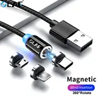 Магнитный кабель OLAF 1 м 2 м Micro usb кабели для Xiaomi Huawei Samsung S9 USB Type C кабель USB C магнитное зарядное устройство для iPhone X 8 7