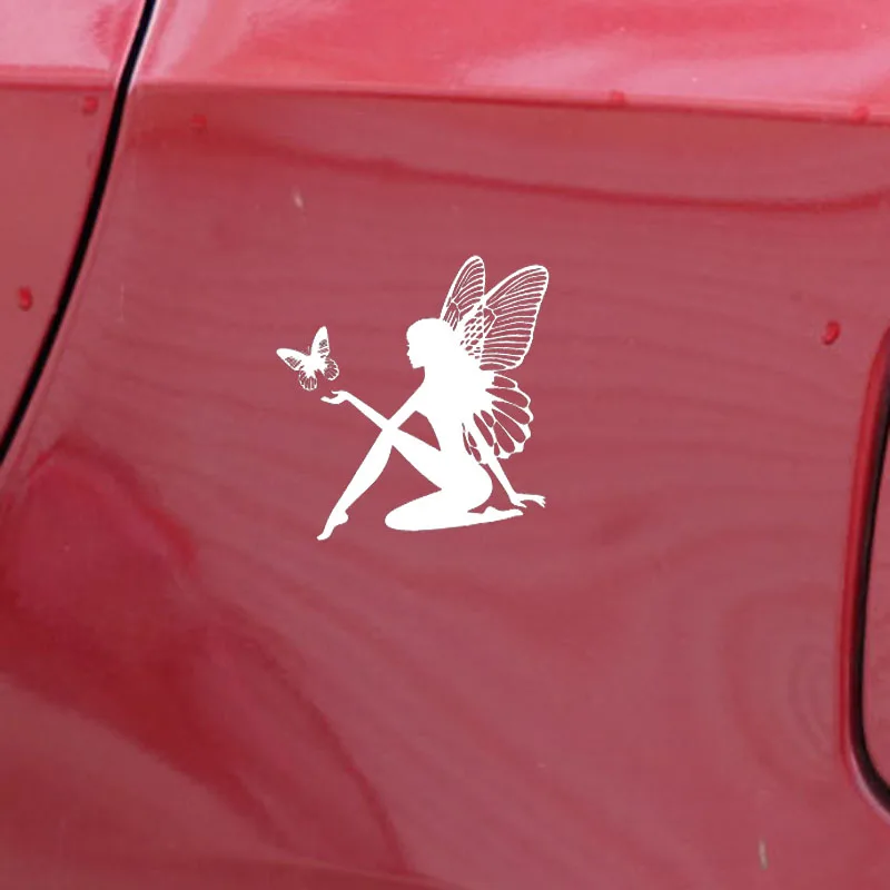 

15cmx14cm Creative butterfly fairy Vinyl Car stickers Decals Motorcycle Accessories Car-Window Decorative Goods PVC