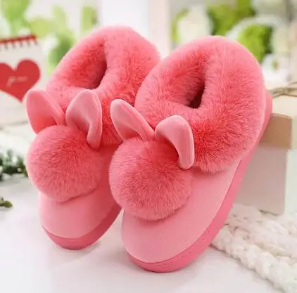 

ZHUISHU Autumn and Winter Cartoon Slippers Female Non-slip Warm Home Indoor Outsourcing with Couple Soft-soled Cotton Slippers