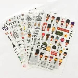 Набор наклеек для дневника, 6 листов, Набор наклеек для дневника, для украшения DIY, подарок для детей, F412