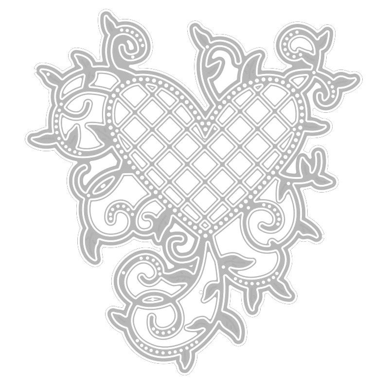 

2020 New Valentine Heart Lace Metal Cutting Dies For Stencils Craft Making Greeting Card Paper Decoration Scrapbooking No Stamps