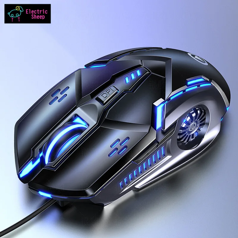 

Silver Eagle G5 Mute Wired Mouse Six Keys Luminous Game E- Sports Machinery Computer Accessories Delivery USB 1 42