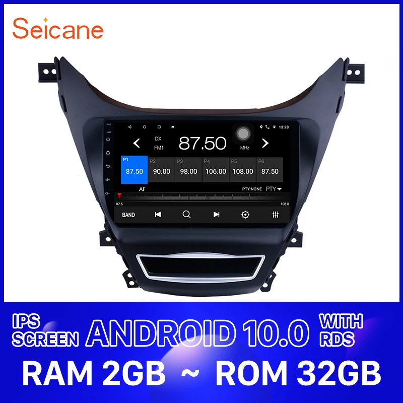 Seicane 9 &quotAndroid 10 0 Автомобильный плеер для 2008 Hyundai Elantra GPS радио с IPS RDS RAM 2 Гб резервная