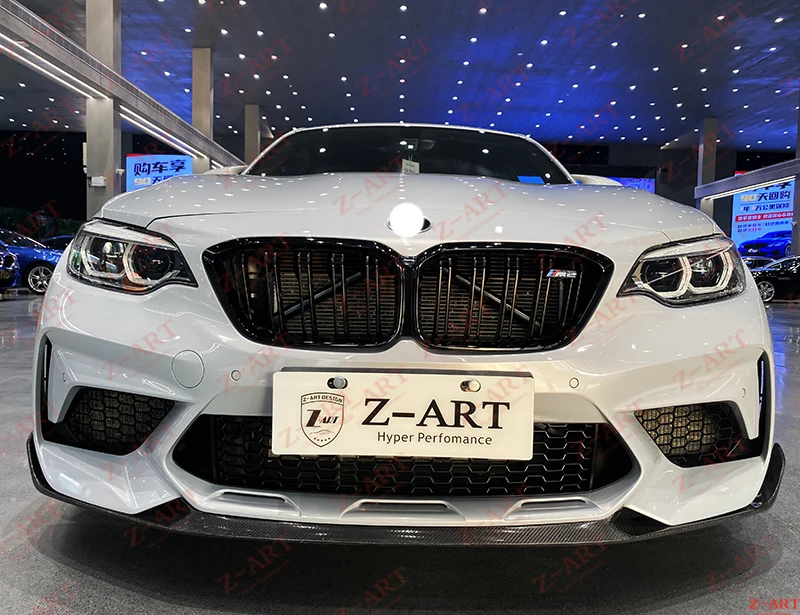 2015-2019 Z-ART для M2 углеродное волокно передний спойлер конкуренции передняя губа F87 CS