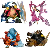 4pcsset jinbe boa hancock sir crocodile marshall d teach pvc action figures anime one piece collectible model toys doll gifts