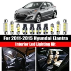 9x Canbus Error Free светодиодный внутренний светильник комплект посылка для 2011-2015 Hyundai Elantra автомобильные аксессуары Карта Купол Магистральные лицензии светильник