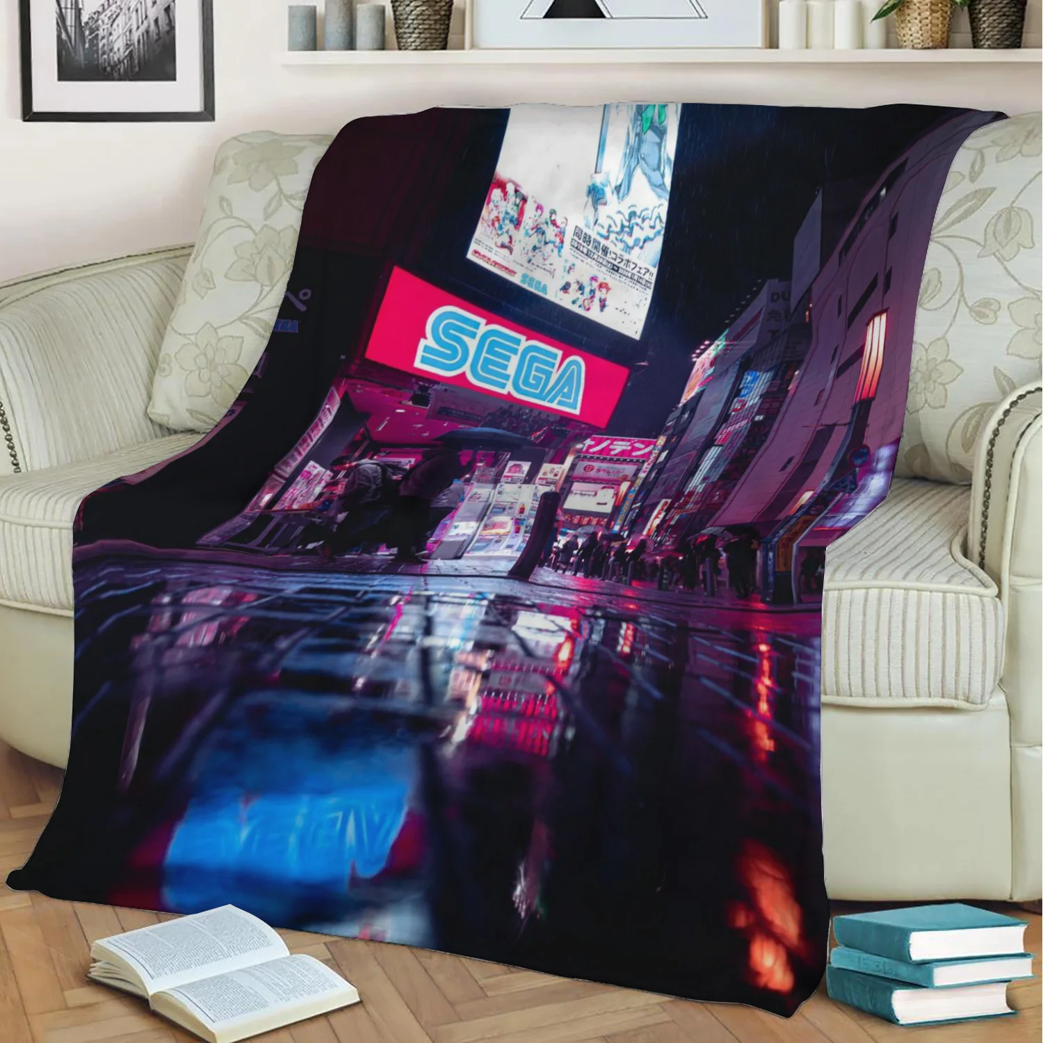 

Akihabara-Manta de felpa с 3d-принтом для мягкого дома, украшения, suave, carlida, lavable, для siesta, прямые поставки