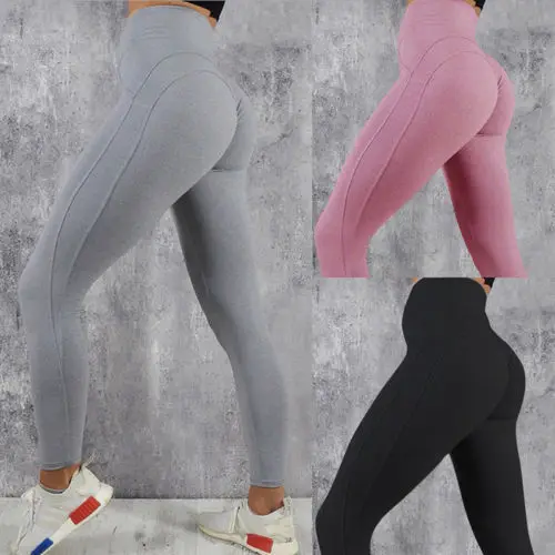 Женские повседневные однотонные леггинсы до щиколотки черные розовые серые