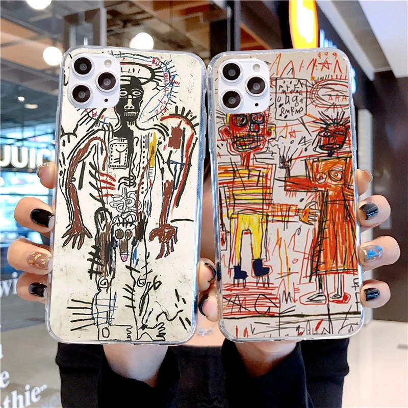 

Jean Michel Basquiat Art Graffiti Phone Case for iPhone 11 12 pro XS MAX 8 7 6 6S Plus X SE 2020 XR case