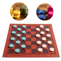 stone chess checkers board game waterproof fall resistance chess toys leather chess board set gift collection various colors