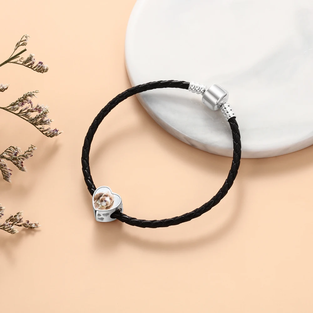 Шарм бусина из серебра 925 пробы в виде сердца|Другие индивидуальные ювелирные