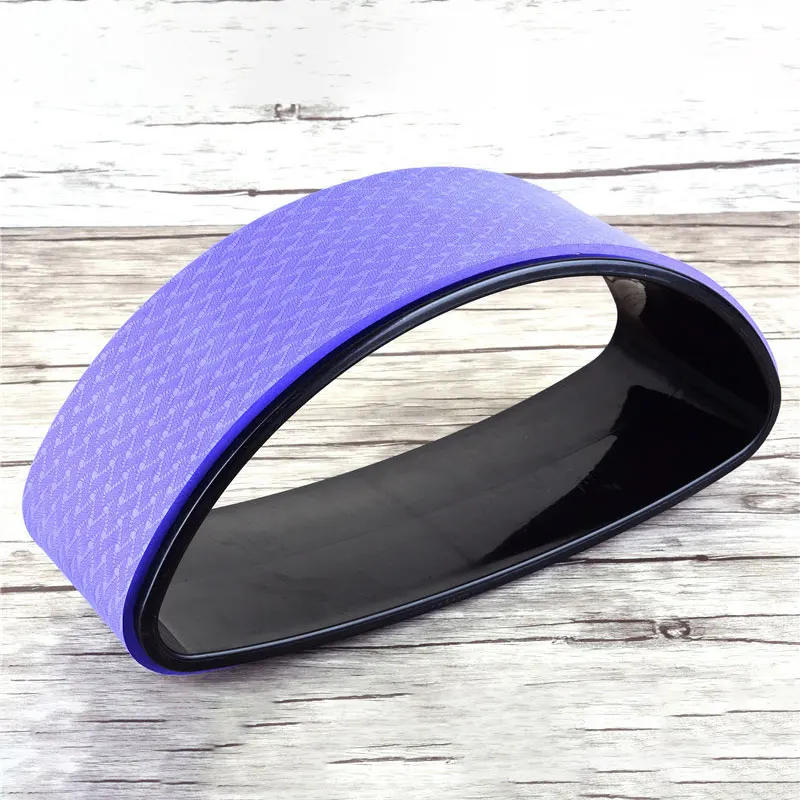 

Yoga Open Back Open Shoulder Half Wheel Backward Bender Half Circle Dharma Wheel Pilates Ring Stretching PU Yoga Ring Beginner