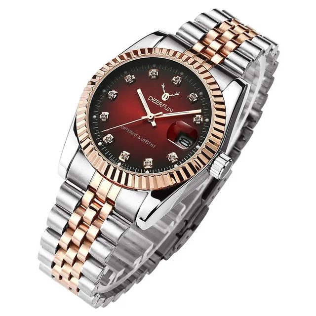 Rolexable роскошные золотые часы для мужчин GMT вращающийся Безель сапфировое стекло