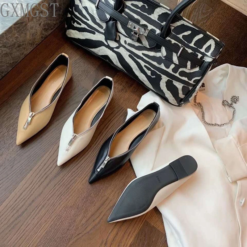 

Туфли женские Balamos на плоской подошве, с цепочкой, с острым носком