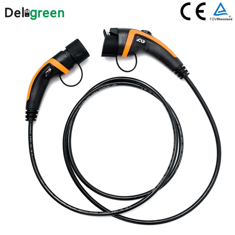 3.6 кВт/7 кВт 5 м SAE J1772 тип 1 для типа 2 IEC62196 16A 32A EV зарядного кабеля метров TUV/UL