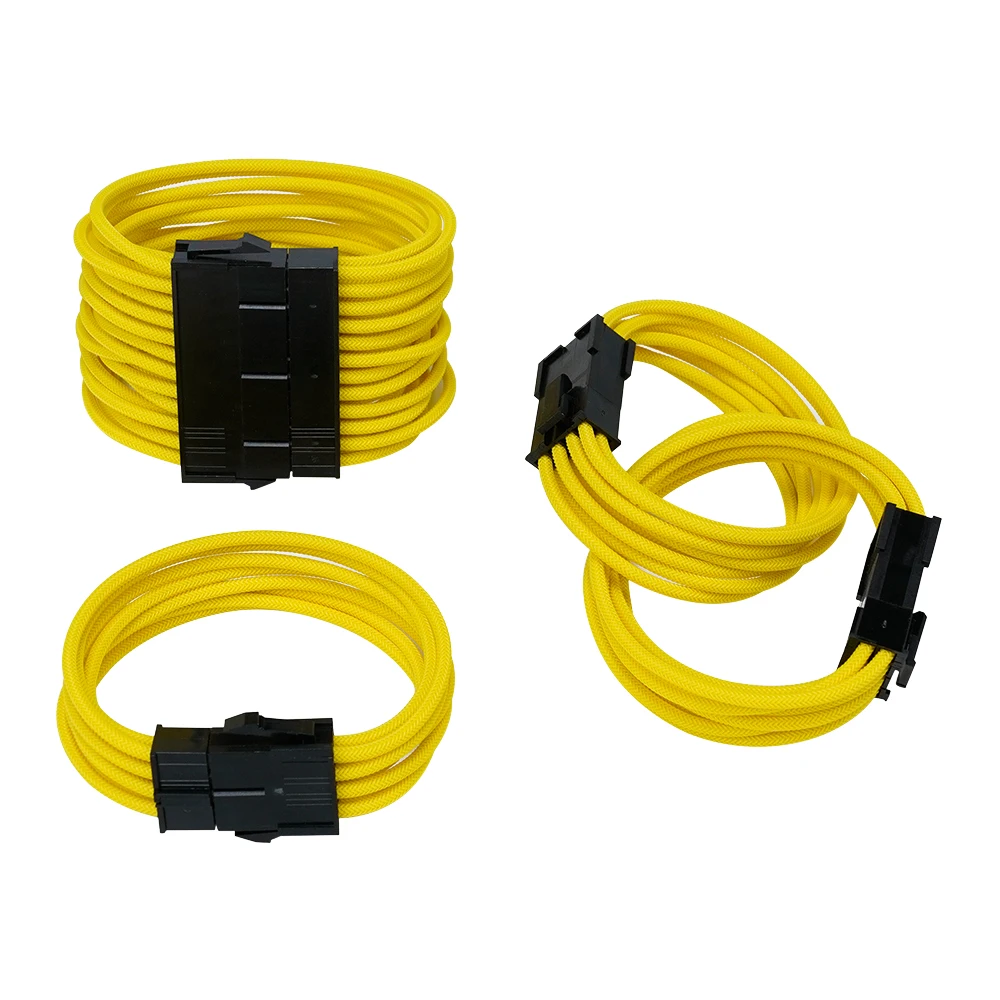

ATX 24Pin*1 PCI-8PIN*2 CPU 8PIN*1 Extension Cable Kit For Water Cooling Computer Black,Red,White,Blue,Purple,Yellow,Green