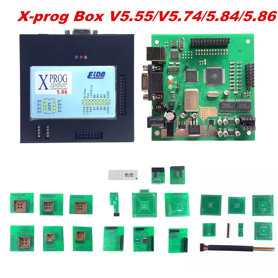 Полный комплект адаптера XPROG V5.86 USB с Dongle X прог бокс V5.55 V5.74/5 84/5 86 автомобильный Чип