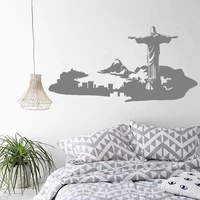 brazil corcovado rio de janeiro skyline wall decal sticker home decor for living room vinyl removable mural bedroom art dw11800
