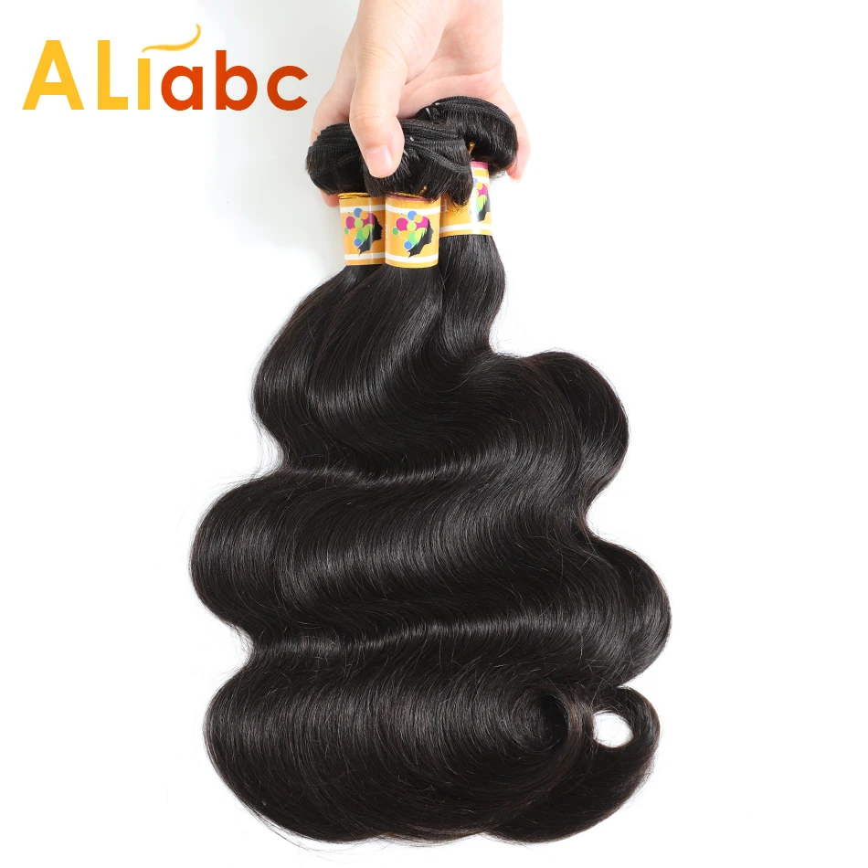 Aliabc волнистые бразильские волосы пряди человеческие натуральный цвет Remy 8 28