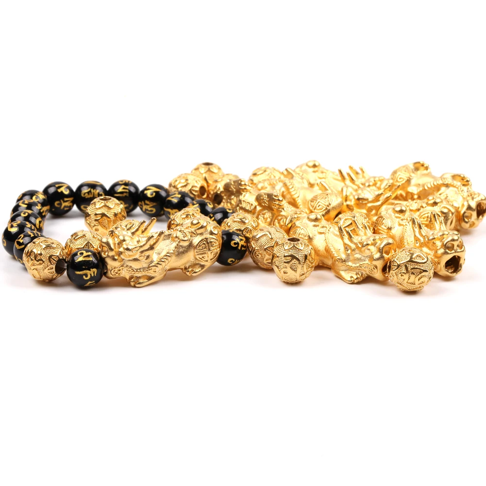 

3pcs 12mm Round Gold Plated Six Mantra Copper Beads For Jewelry Making Charm Beads Diy Bracelets Necklace Accessories