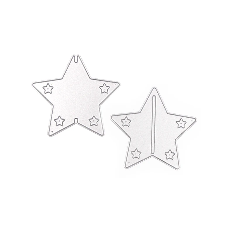 Новинка 2020 металлический трафарет 3D с пентаграммой и звездами шаблон для