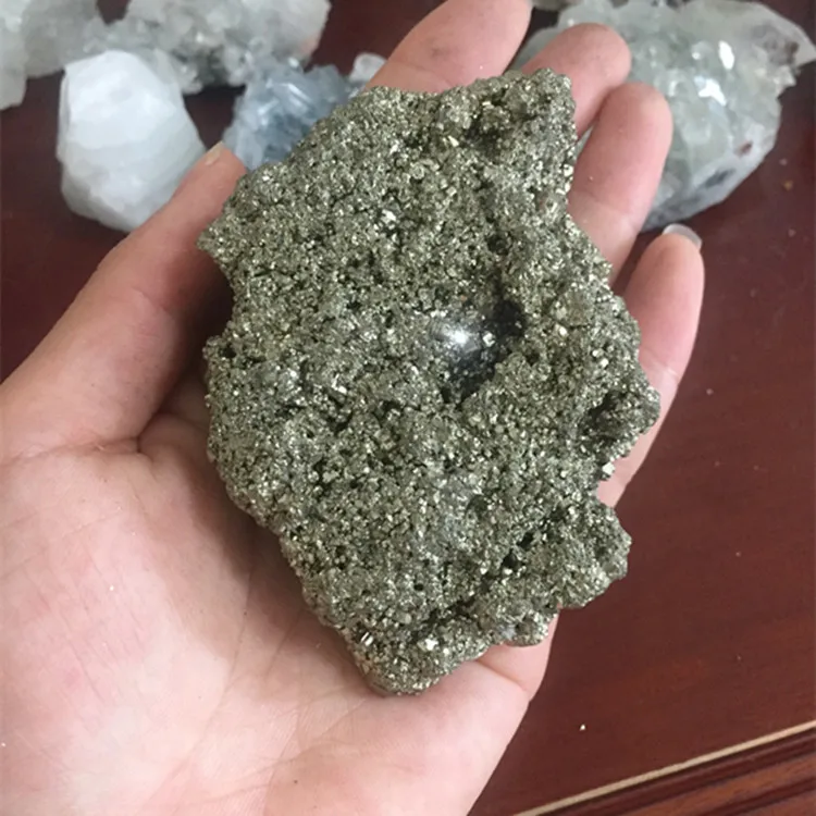 Натуральный камень необработанный Пирит и минералы хрустальное украшение